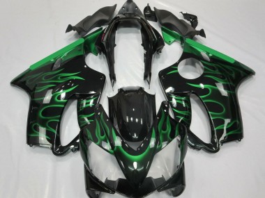 Discount 2004-2007 Glossy Black Green Flame Honda CBR600 F4i Motorcycle Fairings Canada