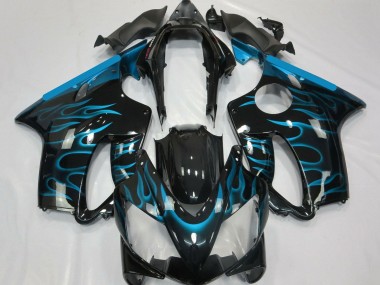 Discount 2004-2007 Glossy Black Light Blue Flame Honda CBR600 F4i Motorcycle Fairings Canada