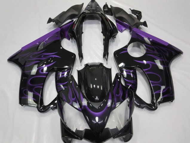 Discount 2004-2007 Glossy Black Purple Flame Honda CBR600 F4i Motorcycle Fairings Canada