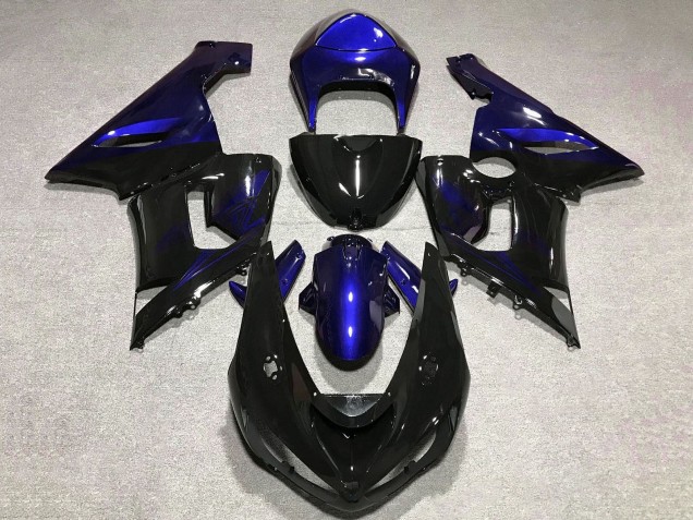 Discount 2005-2006 Blue Glossy Black Kawasaki ZX6R Motorcycle Fairing Canada