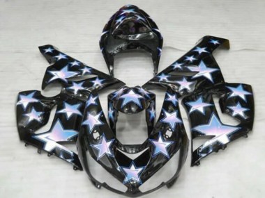 Discount 2005-2006 Black Blue White Star Kawasaki ZX6R Motorcycle Fairings Canada