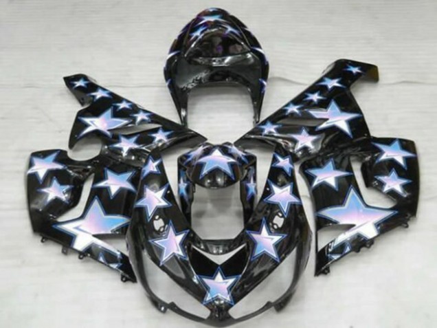 Discount 2005-2006 Black Blue White Star Kawasaki ZX6R Motorcycle Fairings Canada