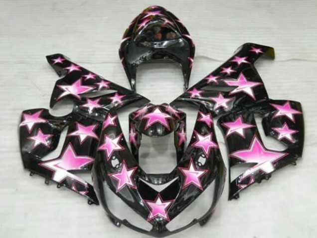 Discount 2005-2006 Black Pink Star Kawasaki ZX6R Motorcycle Fairings Canada