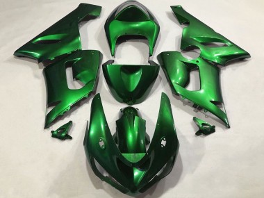 Discount 2005-2006 Candy Green Kawasaki ZX6R Motorcycle Fairings Canada