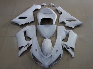 Discount 2005-2006 Matte White Kawasaki ZX6R Motorcycle Fairings Canada