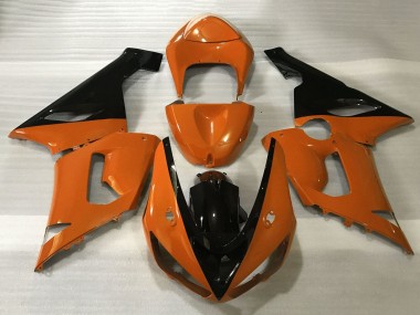 Discount 2005-2006 Orange Black Kawasaki ZX6R Motorcycle Fairings Canada