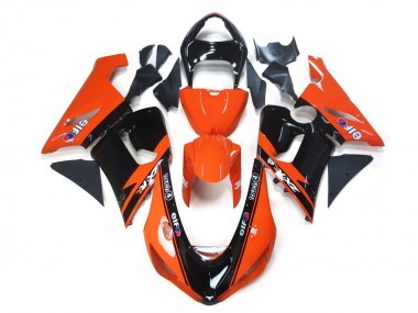 Discount 2005-2006 Orange Black Elf Kawasaki ZX6R Motorcycle Fairings Canada