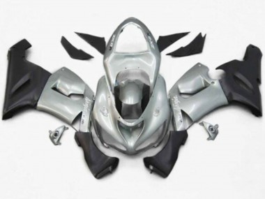 Discount 2005-2006 Silver Matte Black Kawasaki ZX6R Motorcycle Fairings Canada