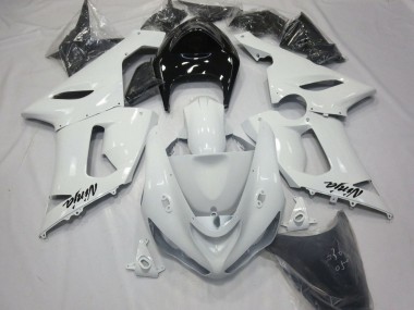 Discount 2005-2006 White Black Kawasaki ZX6R Motorcycle Fairings Canada