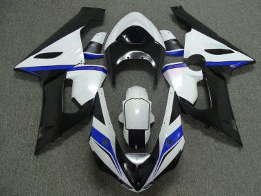 Discount 2005-2006 White Black Blue Kawasaki ZX6R Motorcycle Fairings Canada