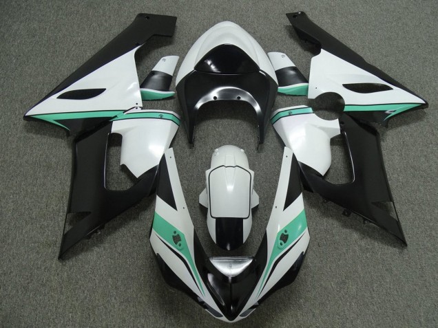 Discount 2005-2006 White Black Green Kawasaki ZX6R Motorcycle Fairings Canada