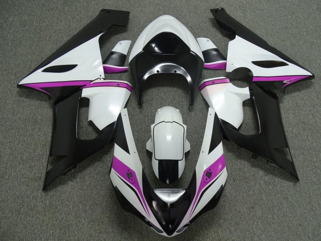 Discount 2005-2006 White Black Pink Kawasaki ZX6R Motorcycle Fairings Canada