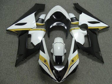 Discount 2005-2006 White Black Yellow Kawasaki ZX6R Motorcycle Fairings Canada