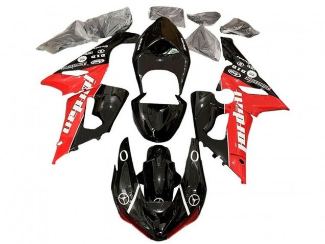 Discount 2005-2006 Glossy Black Red White Jordan Kawasaki ZX6R Motorcycle Fairings Canada