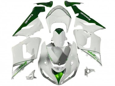 Discount 2005-2006 White Green Kawasaki ZX6R Motorcycle Fairings Canada