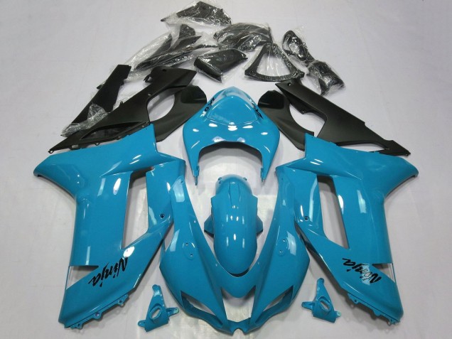 Discount 2007-2008 Blue Black Kawasaki ZX6R Motorcycle Fairings Canada
