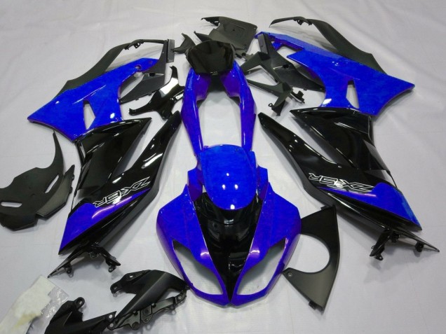 Discount 2007-2008 Blue Black White Kawasaki ZX6R Motorcycle Fairings Canada