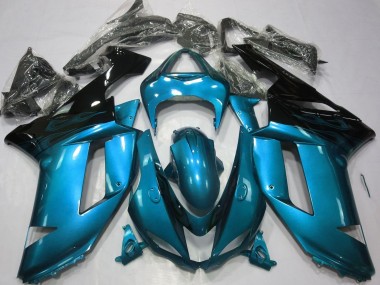 Discount 2007-2008 Light Blue Black Kawasaki ZX6R Motorcycle Fairings Canada