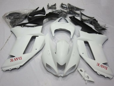 Discount 2007-2008 Matte White Red Kawasaki ZX6R Motorcycle Fairings Canada