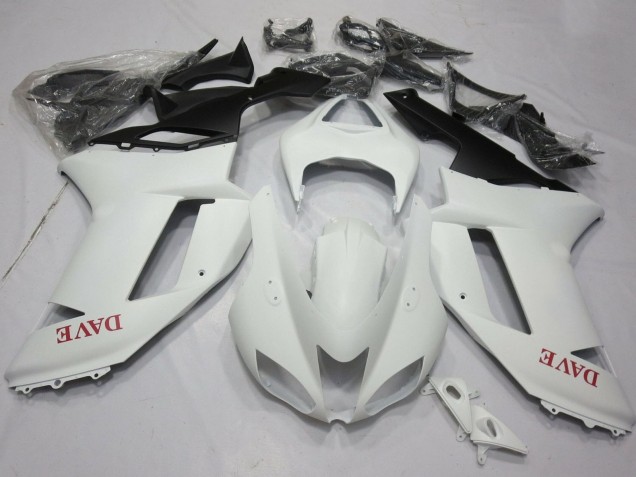 Discount 2007-2008 Matte White Red Kawasaki ZX6R Motorcycle Fairings Canada