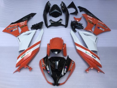 Discount 2007-2008 Orange White Black Kawasaki ZX6R Motorcycle Fairings Canada