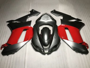 Discount 2007-2008 Silver Red Kawasaki ZX6R Motorcycle Fairings Canada