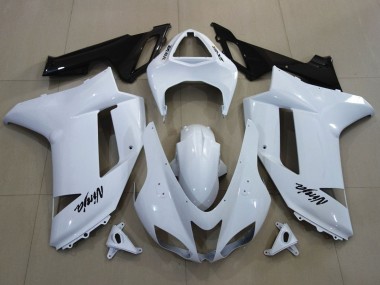 Discount 2007-2008 White Black Kawasaki ZX6R Motorcycle Fairings Canada