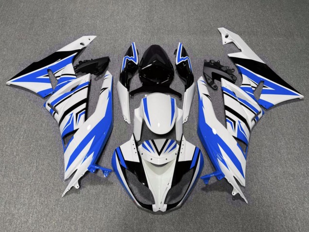Discount 2007-2008 White Blue Black Kawasaki ZX6R Motorcycle Fairings Canada
