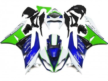 Discount 2007-2008 White Blue Green Black Kawasaki ZX6R Motorcycle Fairings Canada