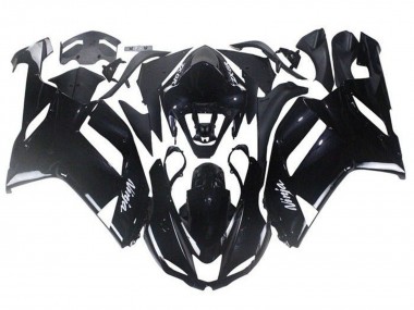 Discount 2007-2008 Glossy Black Kawasaki ZX6R Abs Motorcycle Fairings Canada