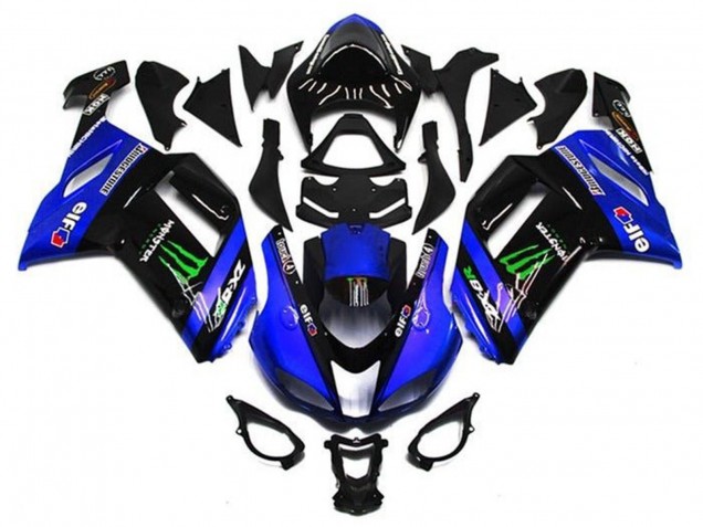 Discount 2007-2008 Blue Black Green Monster Kawasaki ZX6R Motorcycle Fairings Canada