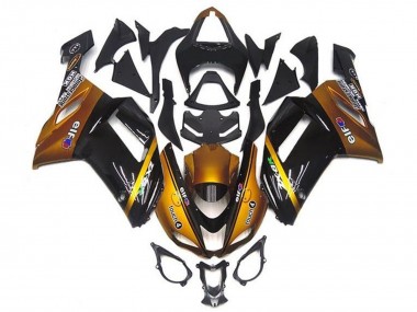 Discount 2007-2008 Gold Black Elf Kawasaki ZX6R Motorcycle Fairings Canada
