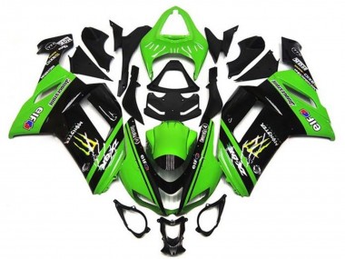 Discount 2007-2008 Green Black Monster Elf Kawasaki ZX6R Motorcycle Fairings Canada