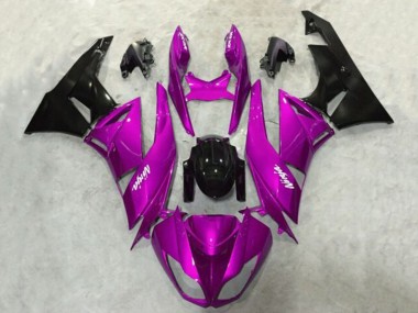 Discount 2009-2012 Purple Glossy Black Kawasaki ZX6R Motorcycle Fairings Canada