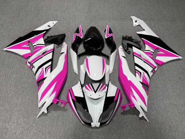 Discount 2009-2012 White Pink Black Kawasaki ZX6R Motorcycle Fairings Canada