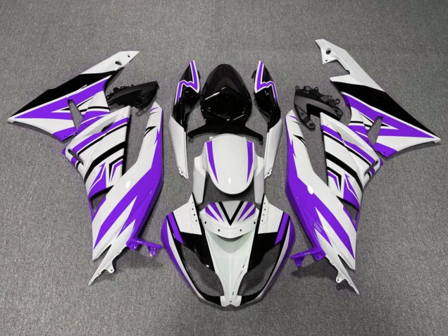 Discount 2009-2012 White Purple Black Kawasaki ZX6R Motorcycle Fairings Canada