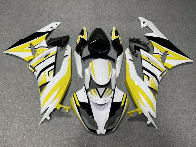 Discount 2009-2012 White Yellow Black Kawasaki ZX6R Motorcycle Fairings Canada