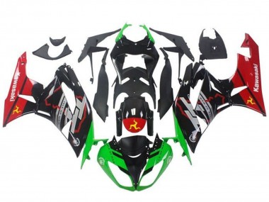 Discount 2009-2012 Green Glossy Black Red Kawasaki ZX6R Motorcycle Fairings Canada