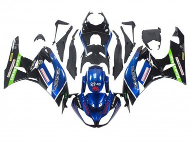 Discount 2009-2012 Blue Glossy Black Red Green Kawasaki ZX6R Motorcycle Fairings Canada