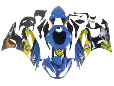 Discount 2009-2012 Blue Yellow Shark Kawasaki ZX6R Motorcycle Fairings Canada