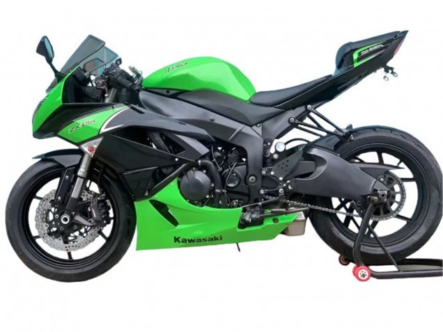 Discount 2009-2012 Green Matte Black Kawasaki ZX6R Motorcycle Fairings Canada