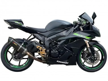 Discount 2009-2012 Matte Black Green Kawasaki ZX6R Motorcycle Fairings Canada