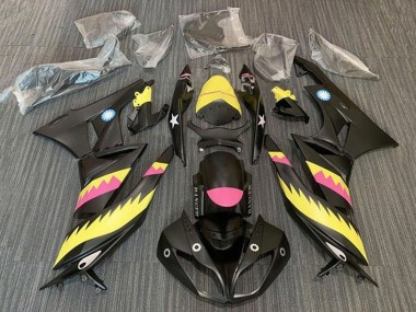 Discount 2009-2012 Yellow Pink Matte Black Shark Kawasaki ZX6R Motorcycle Fairings Canada