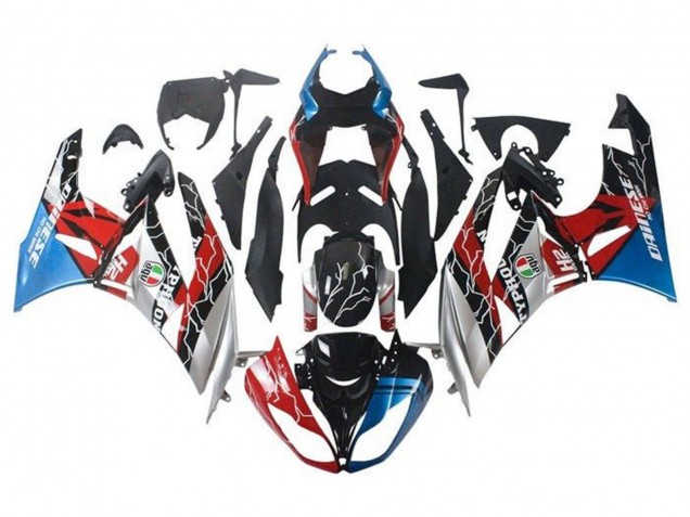 Discount 2009-2012 Blue Red Glossy Black Silver Kawasaki ZX6R Motorcycle Fairings Canada