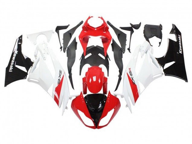 Discount 2009-2012 Red White Black Kawasaki ZX6R Motorcycle Fairings Canada