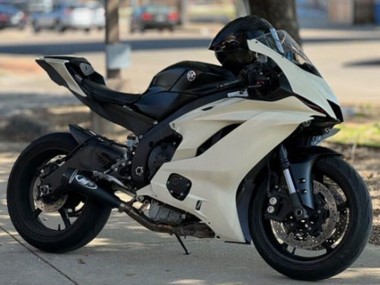 Discount 2013-2018 Cream White Matte Black Kawasaki ZX6R Motorcycle Fairings Canada