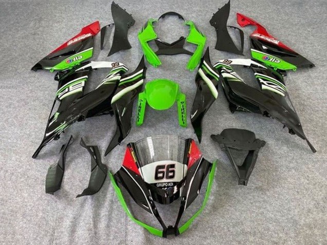 Discount 2013-2018 Green White Black Red Elf 66 Kawasaki ZX6R Motorcycle Fairings Canada