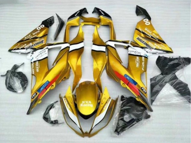 Discount 2013-2018 Gold White Black Kawasaki ZX6R Motorcycle Fairings Canada