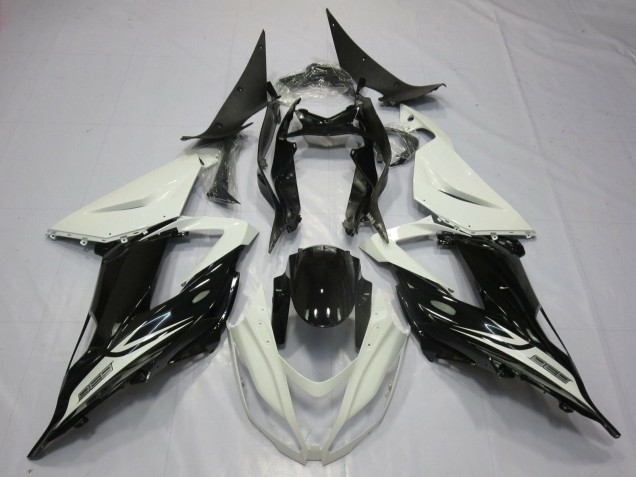 Discount 2013-2018 Pearl White Glossy Black Kawasaki ZX6R Motorcycle Fairings Canada