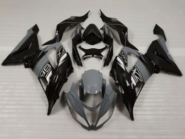 Discount 2013-2018 Nardo Grey Glossy Black Kawasaki ZX6R Motorcycle Fairings Canada